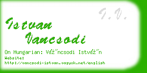 istvan vancsodi business card